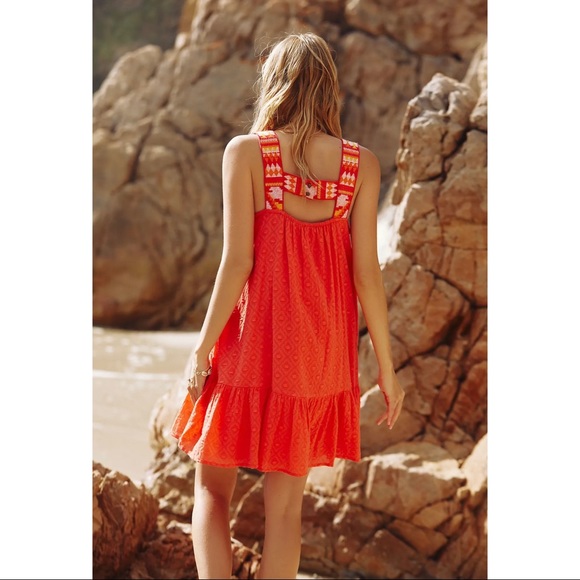 Anthropologie Coral Embroidered Tunic Dress NWT - Picture 2 of 9